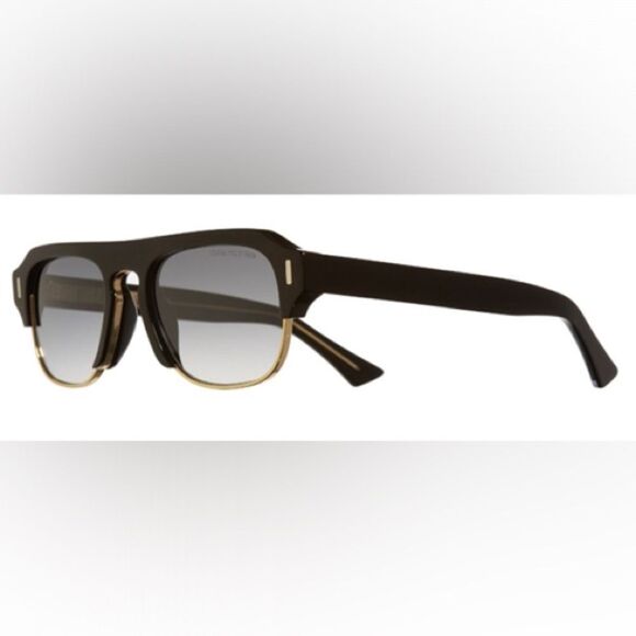 Stylish Cutler & Gross 1353 Black and Gold Sunglasses - Picture 1 of 2
